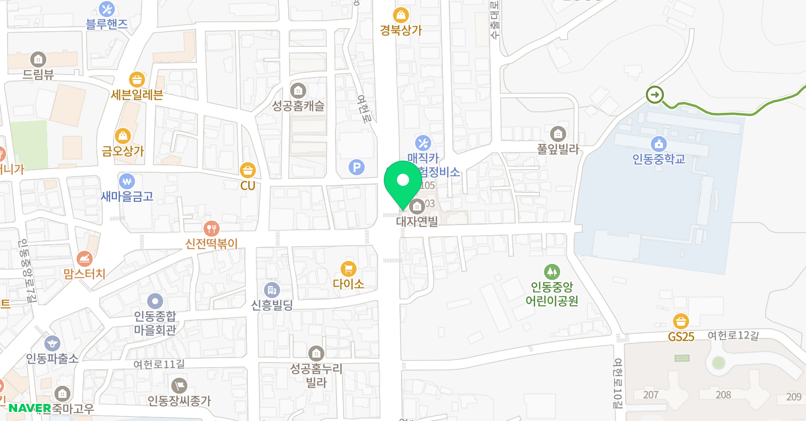 정 수학 위치