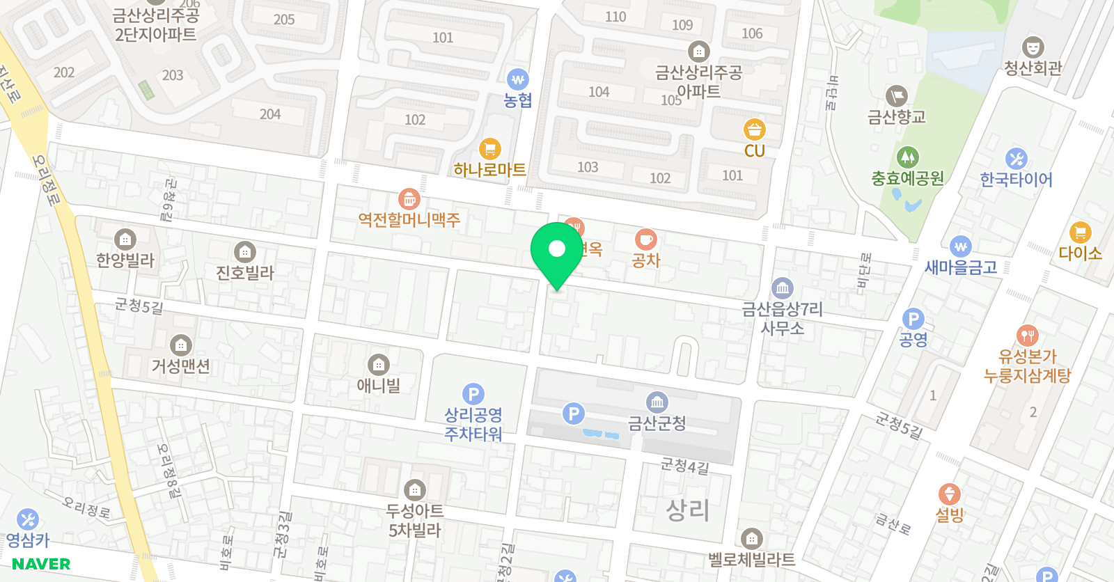 옥스포드 영어수학학원 위치