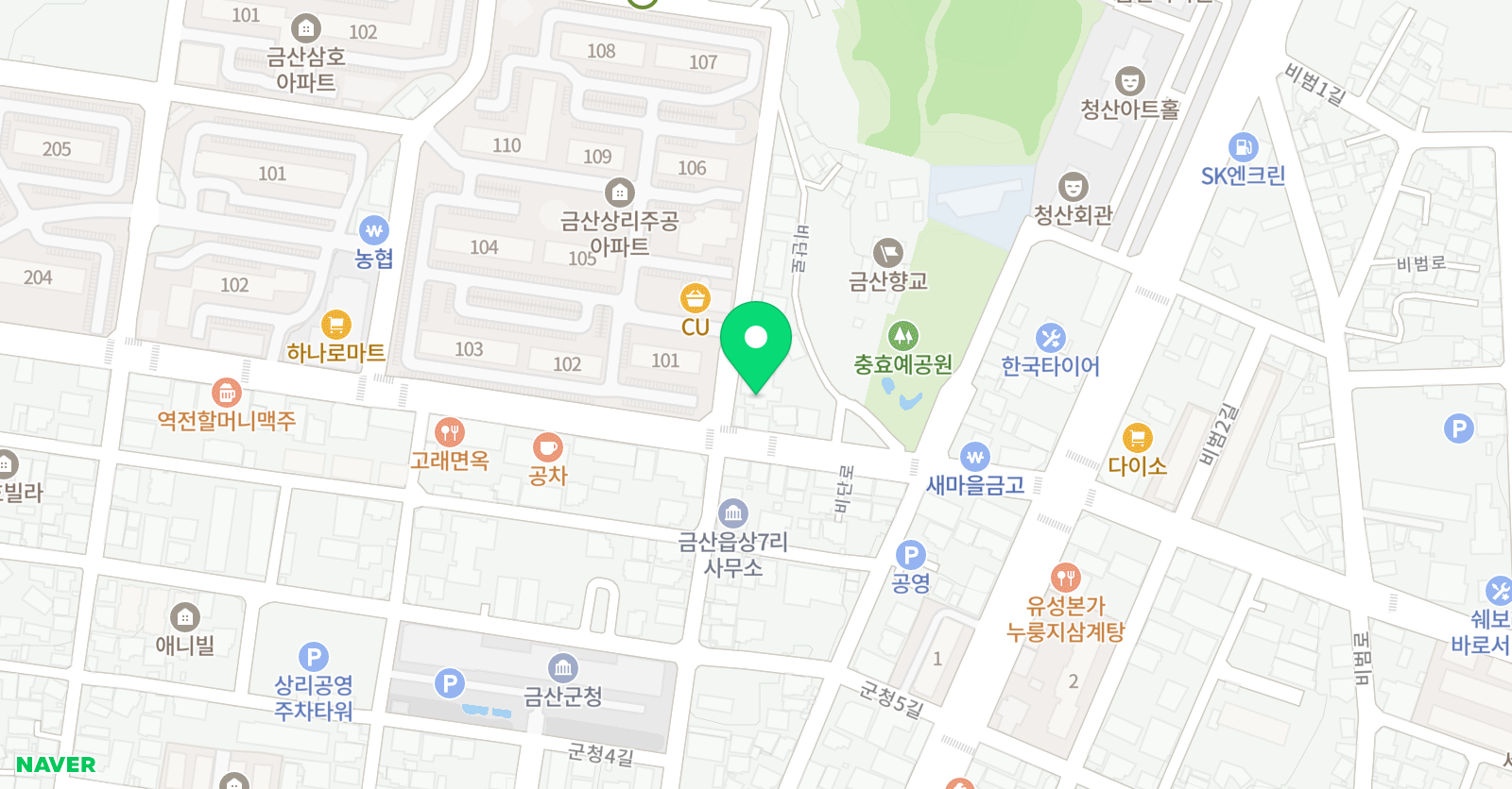 스마트해법수학 해법중국어 충남금산1호점 위치