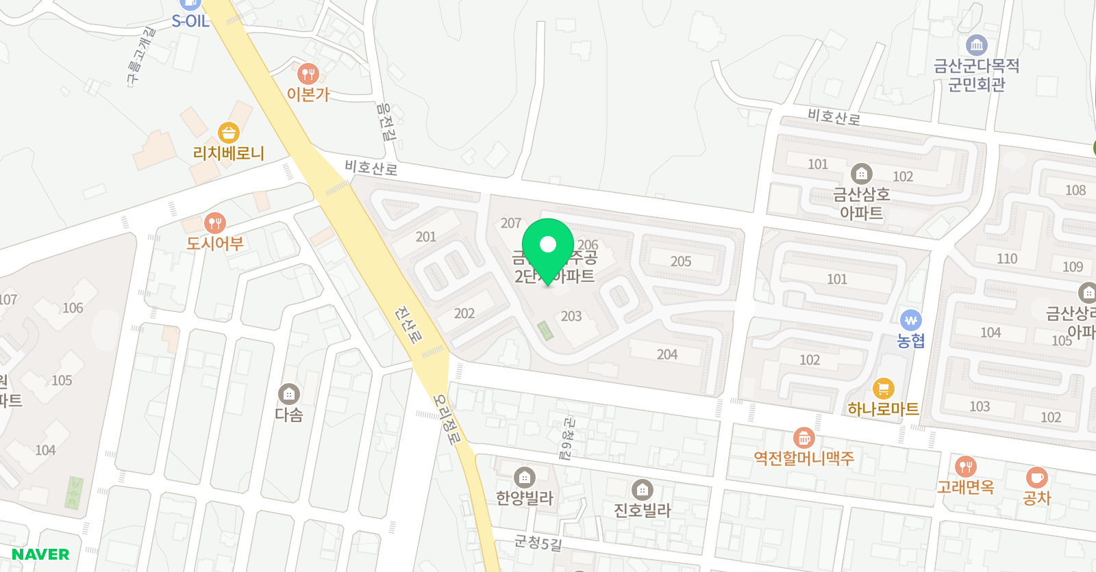 조이매스 금산센터 브레인 창의영재교육원 위치