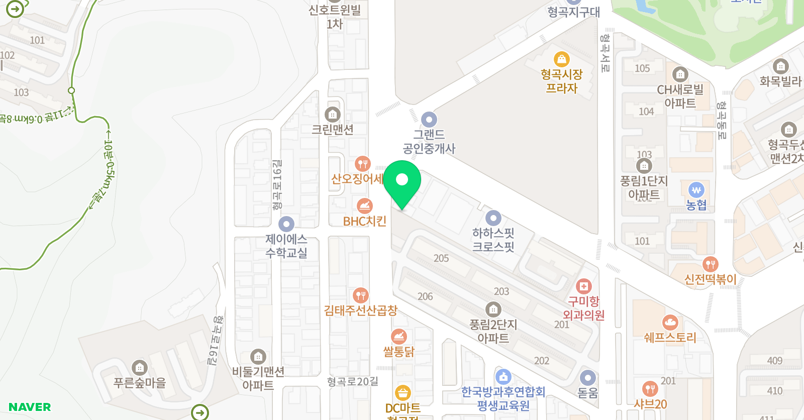탑7 수학과학학원 위치