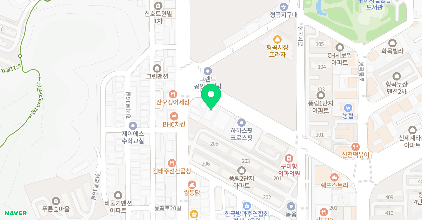 콩나물 학원 위치