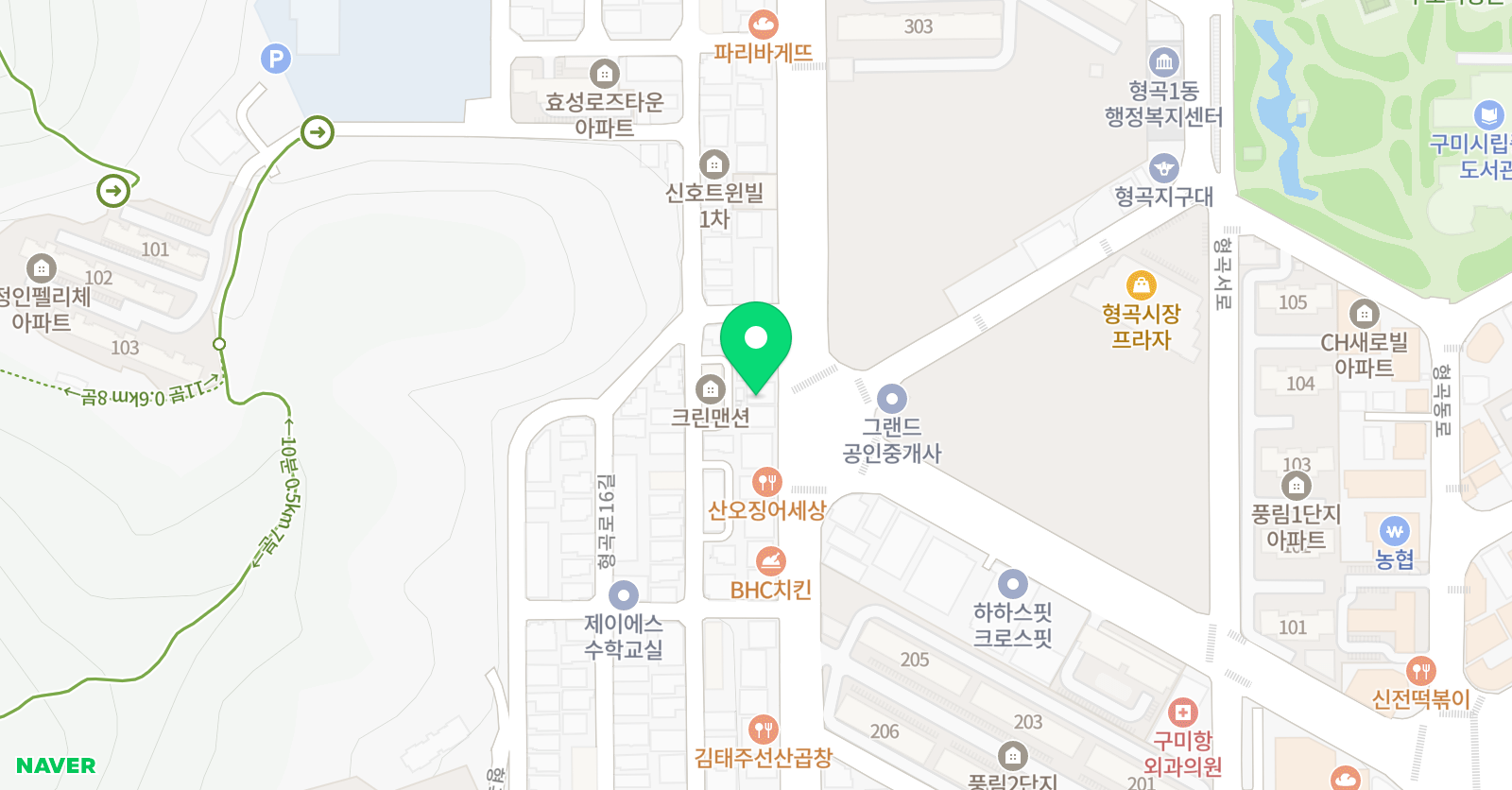 홍익 학원 위치