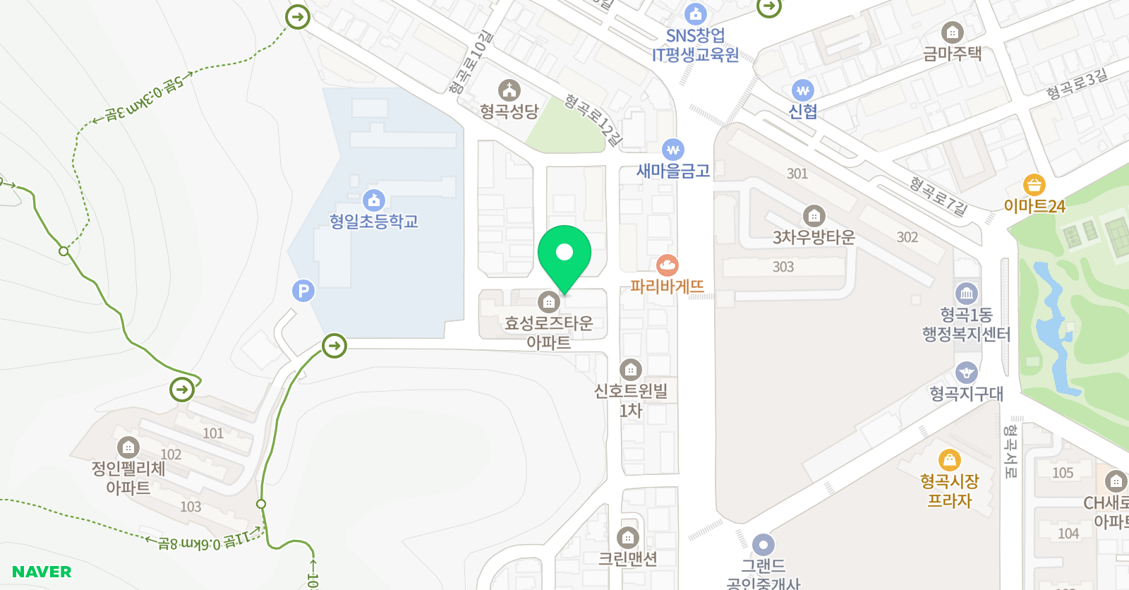 쎈국어 책나무 형곡 독서논술학원 위치