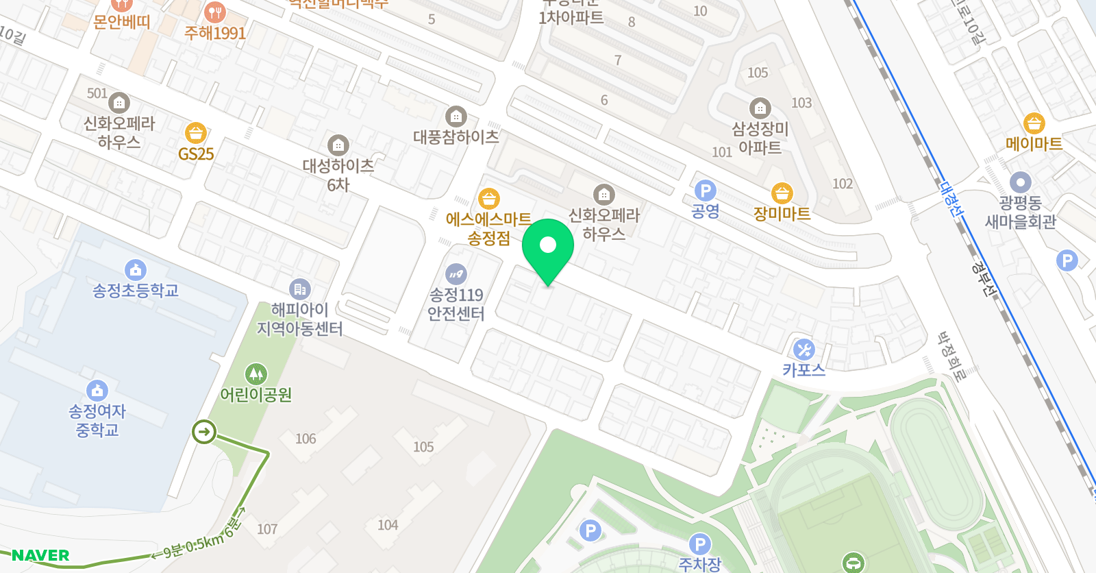 예인 음악미술학원 위치