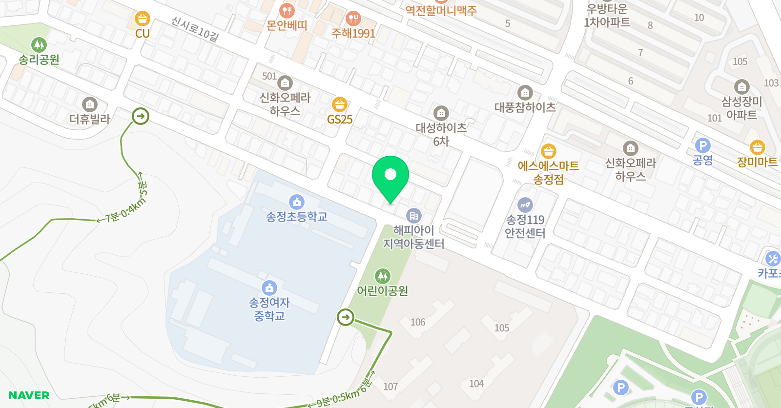 최상위 학원 위치