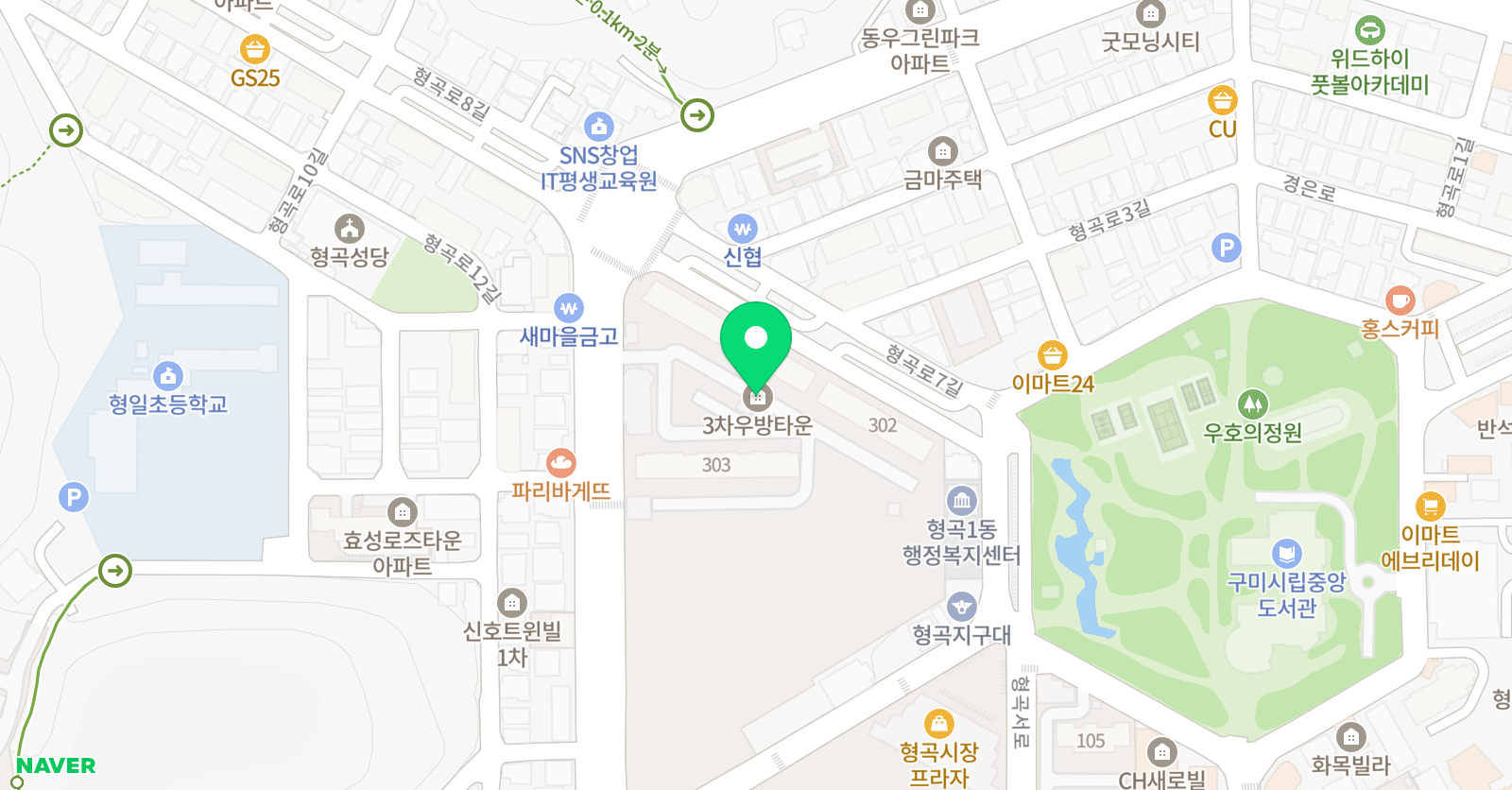 튼튼영어 마스터클럽 구미형일초점 위치
