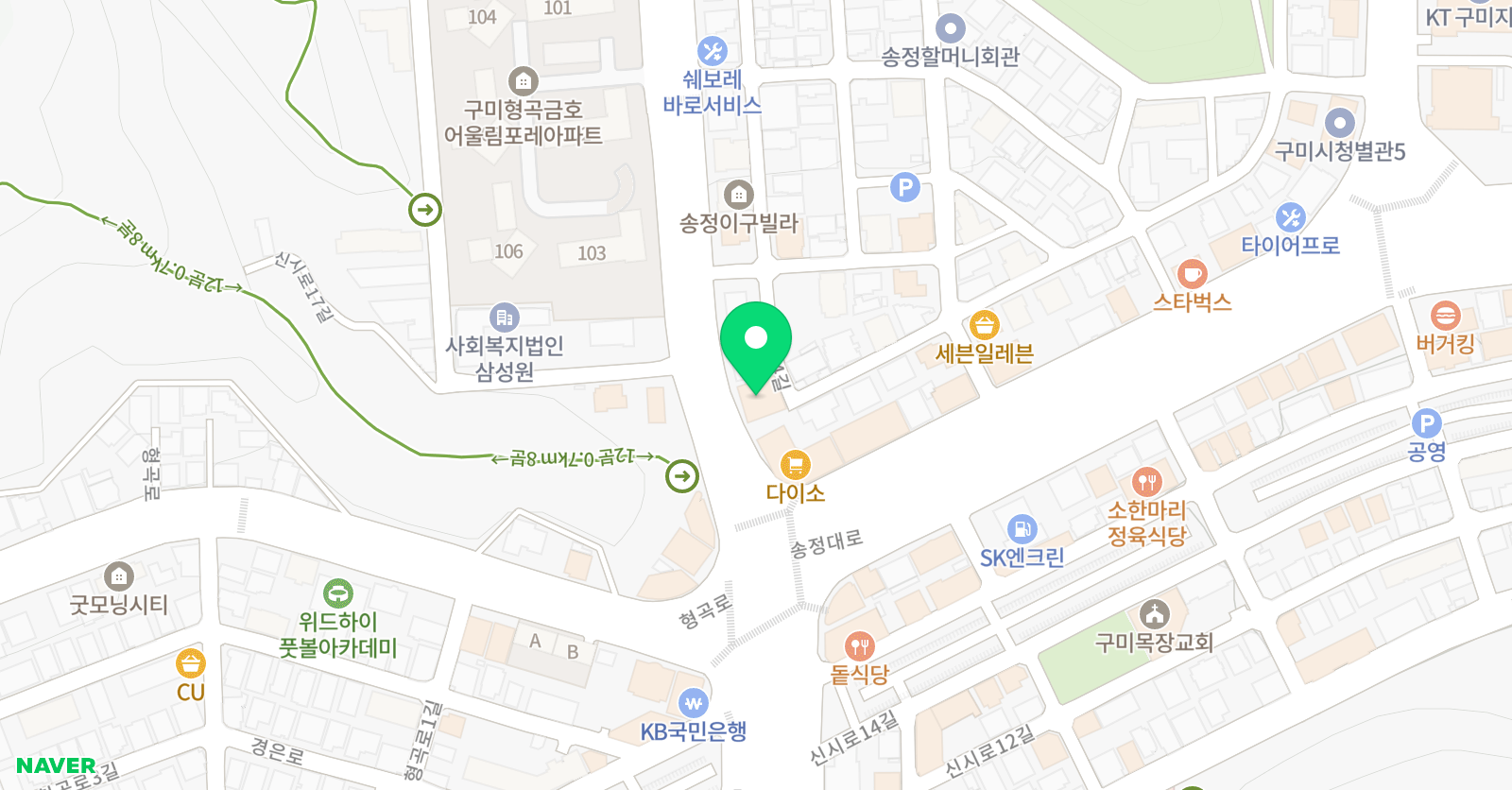에이프릴 어학원 경북송정캠퍼스 위치