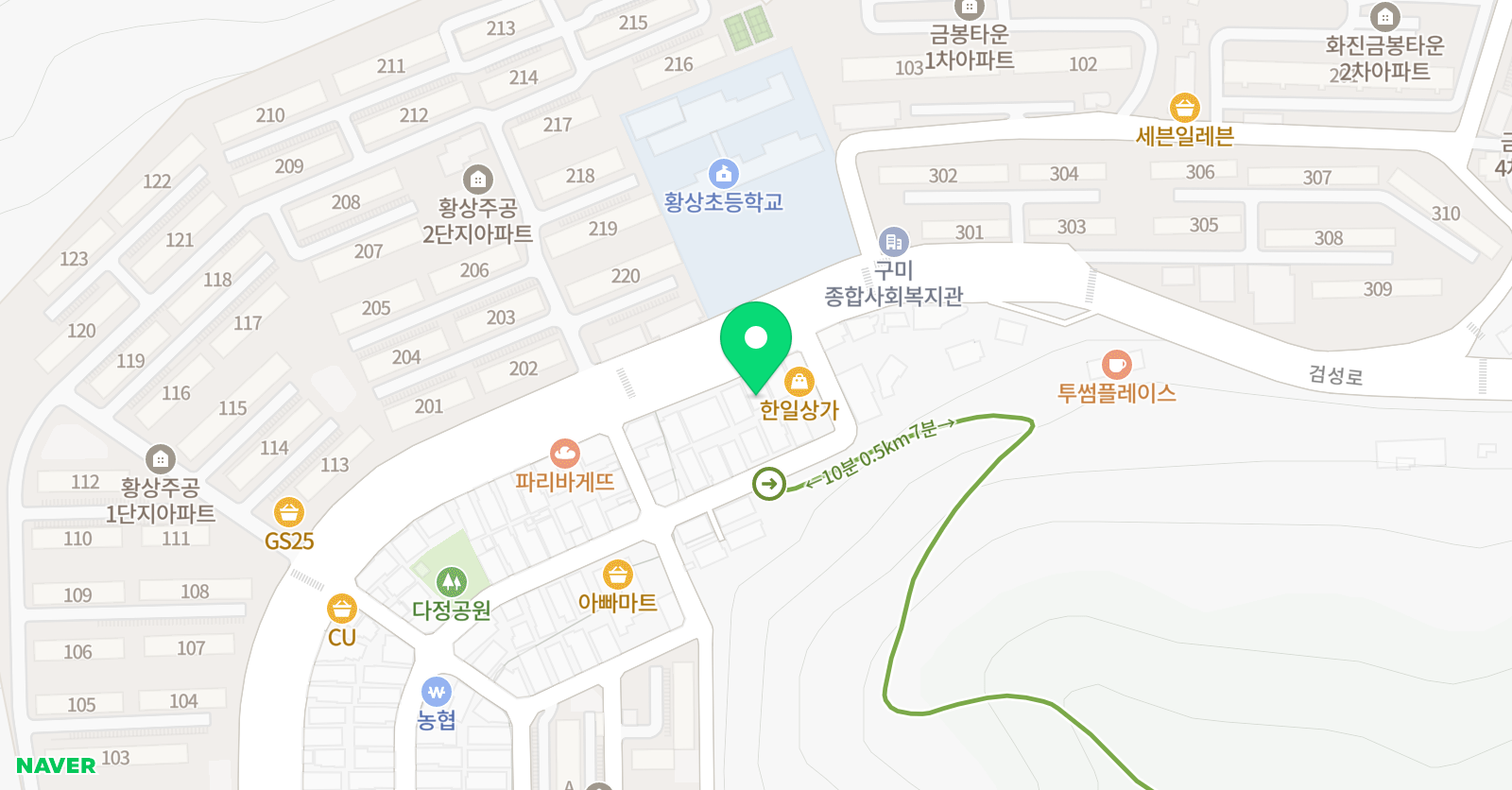 눈높이러닝센터 황상학원 위치