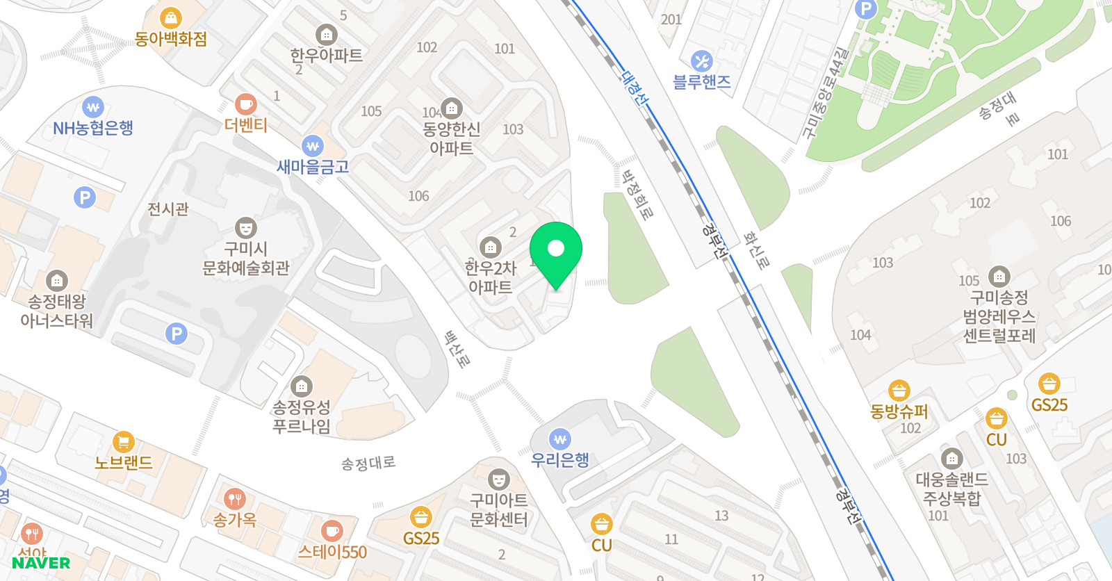 아발론 잉글리쉬 어학원 구미강서캠퍼스 위치