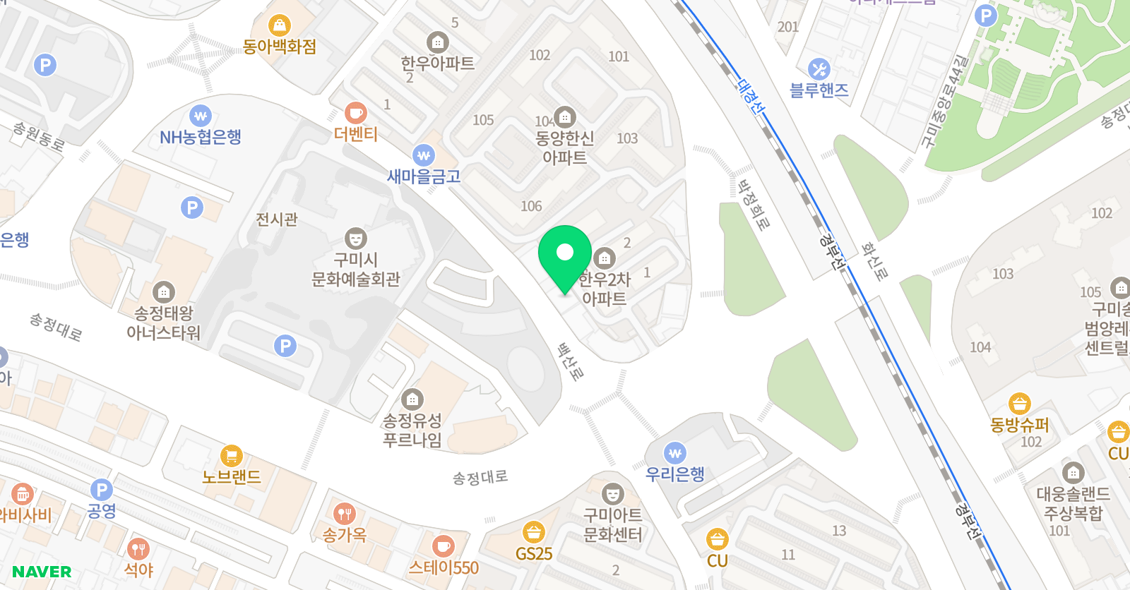 튼튼영어 베이비리그 경북구미센터 위치
