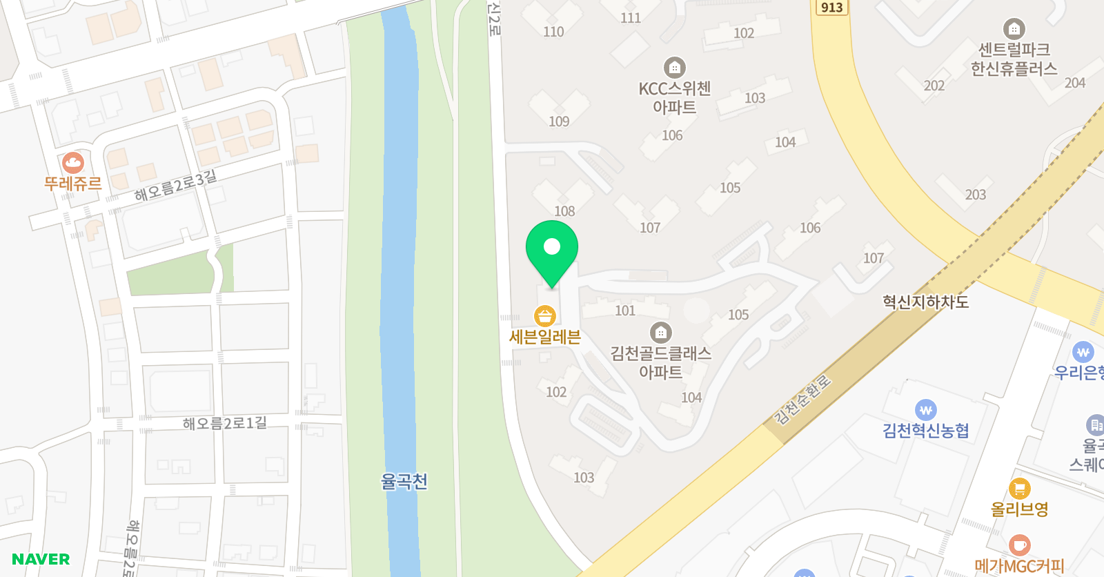 뮤엠 영어 김천율곡점 위치