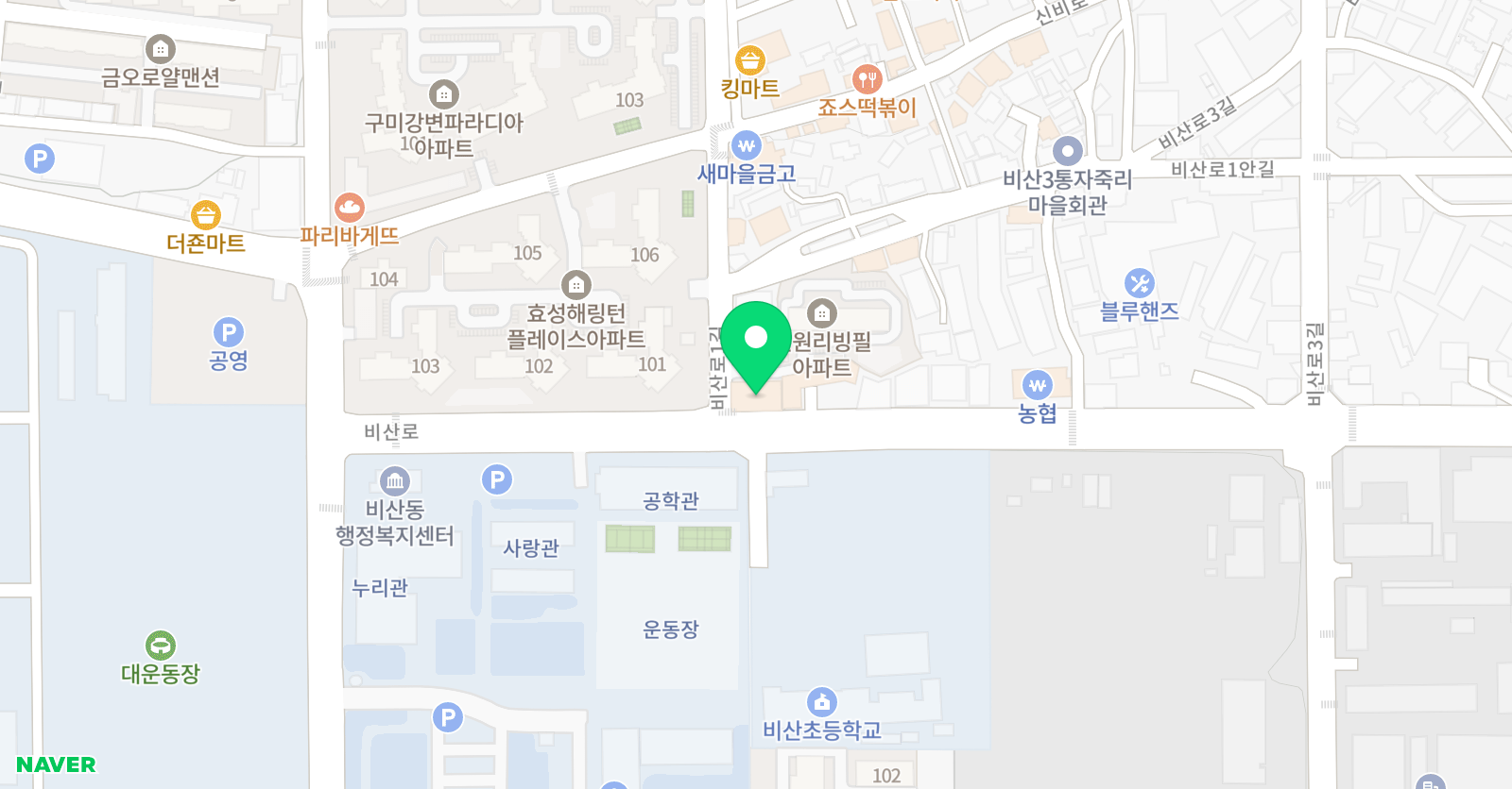 삼성영어 구미비산교실 위치
