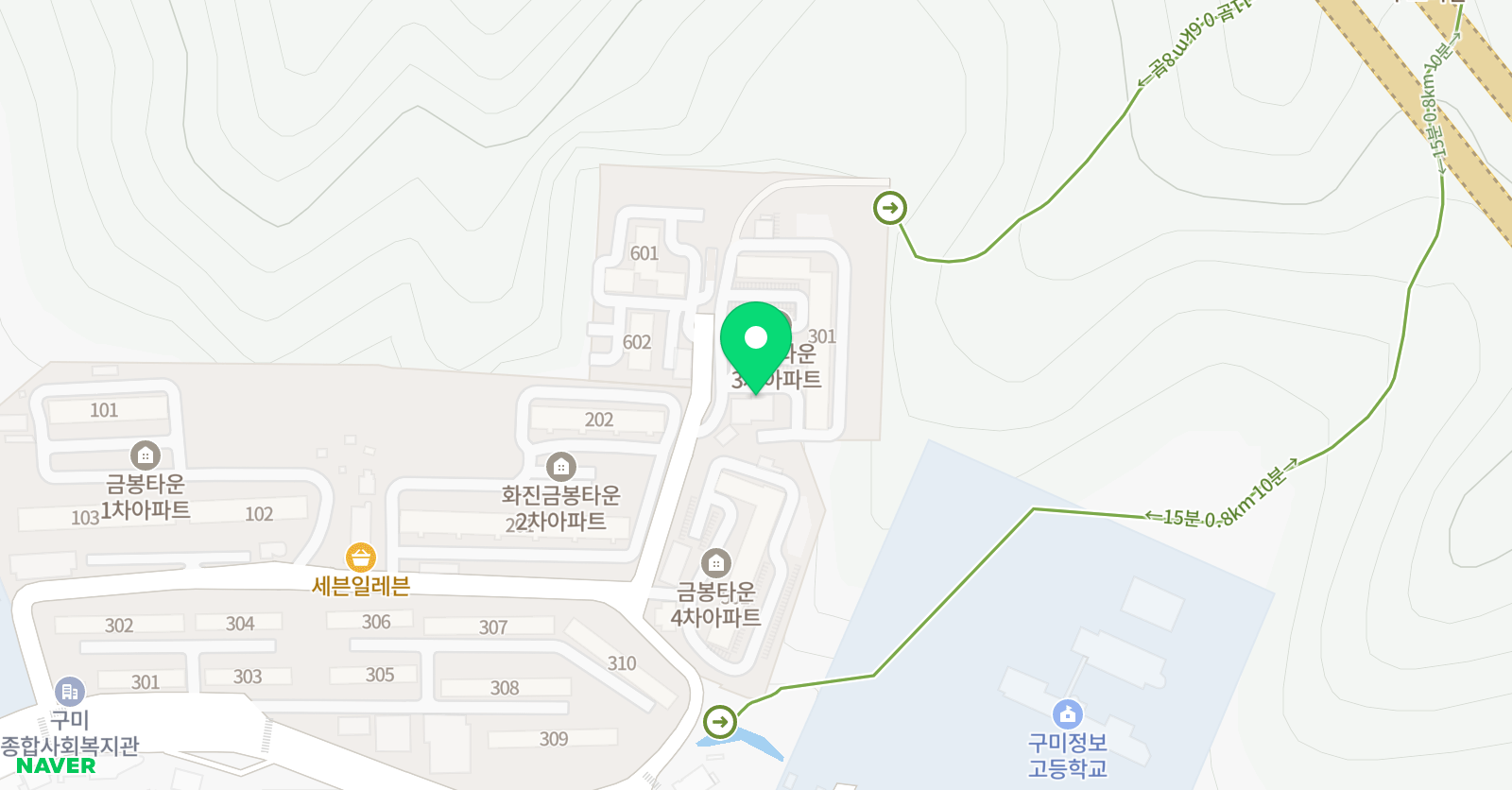 대운 학원 위치