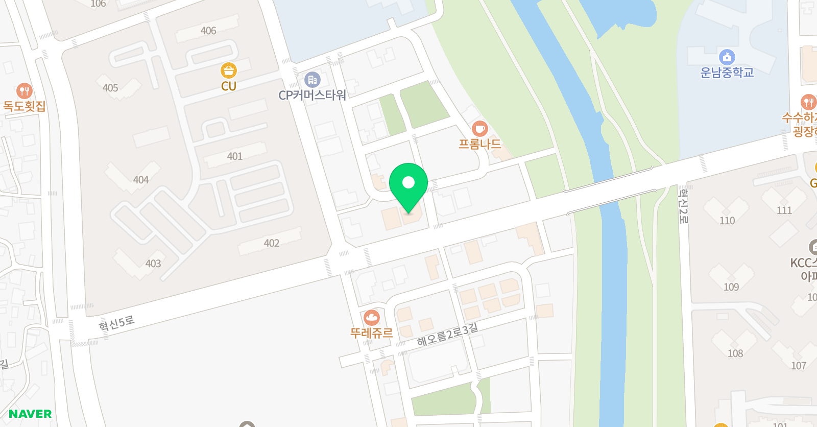 오르다스터디 학원 농소초 위치