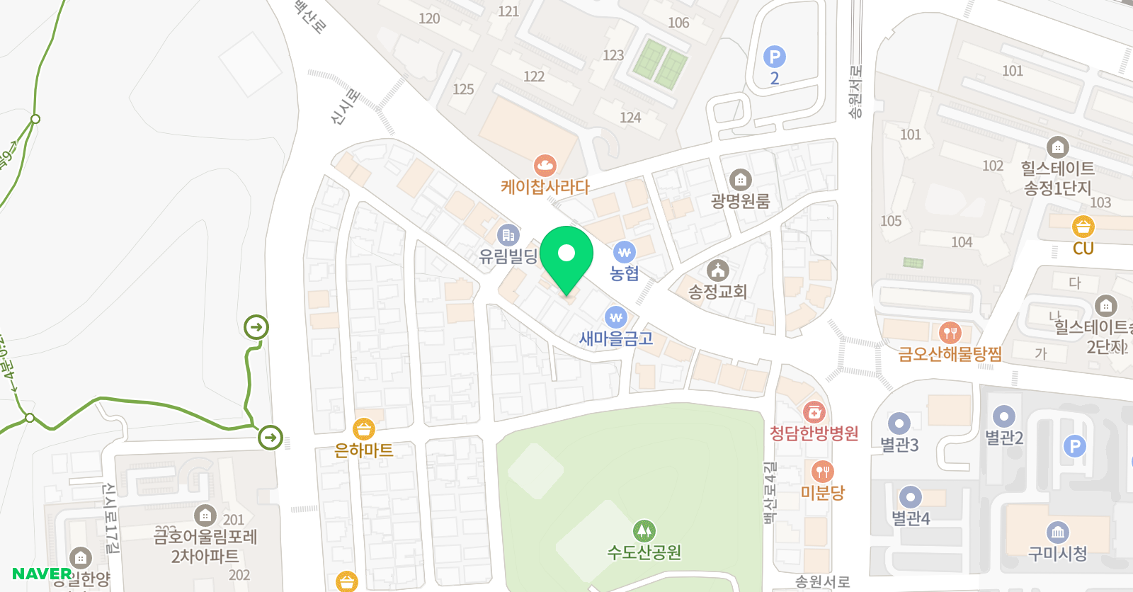 투혼 길라잡이 구미 송정관 위치