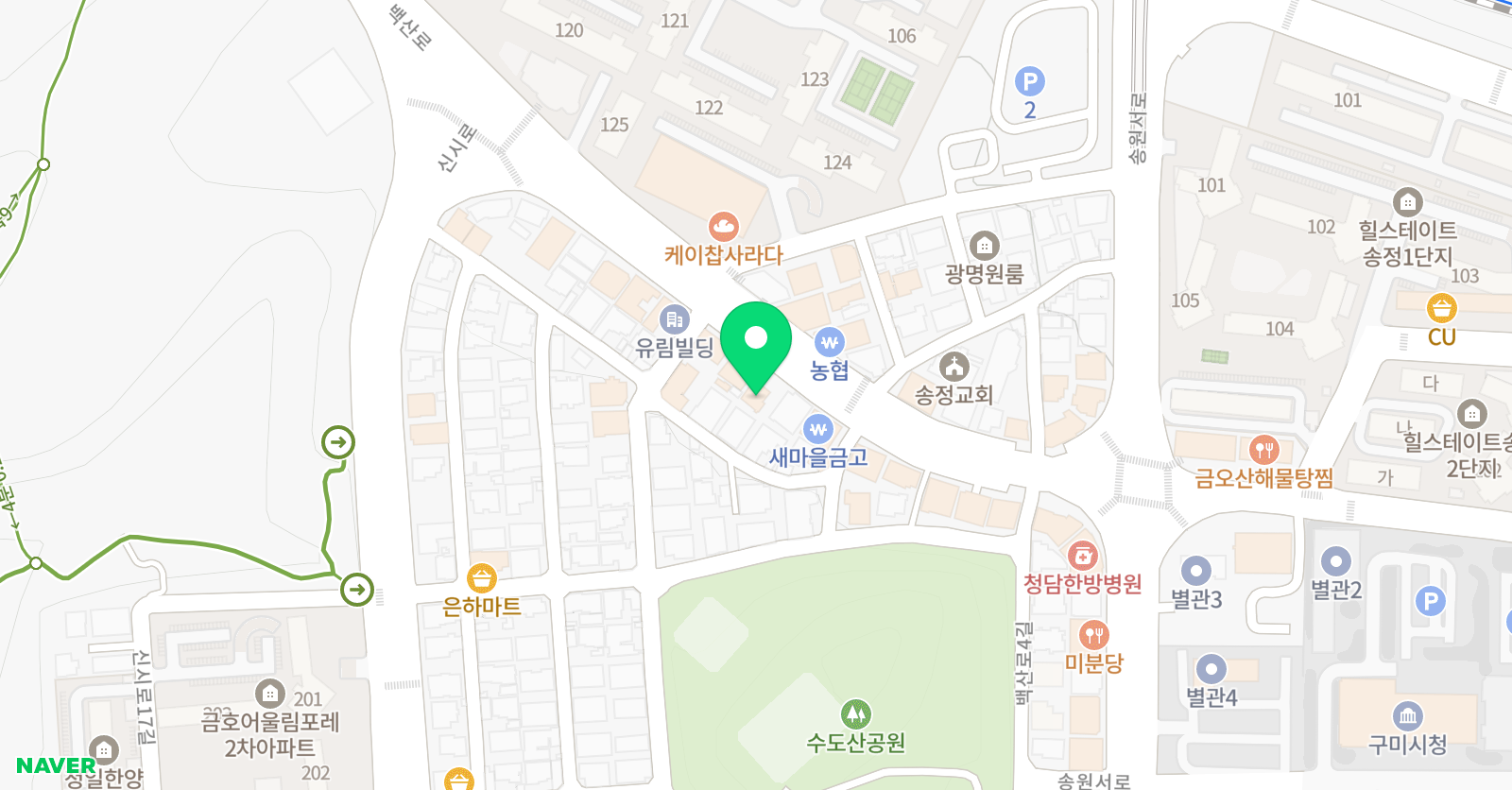 윤선생 Igse 아카데미 송정센터 위치