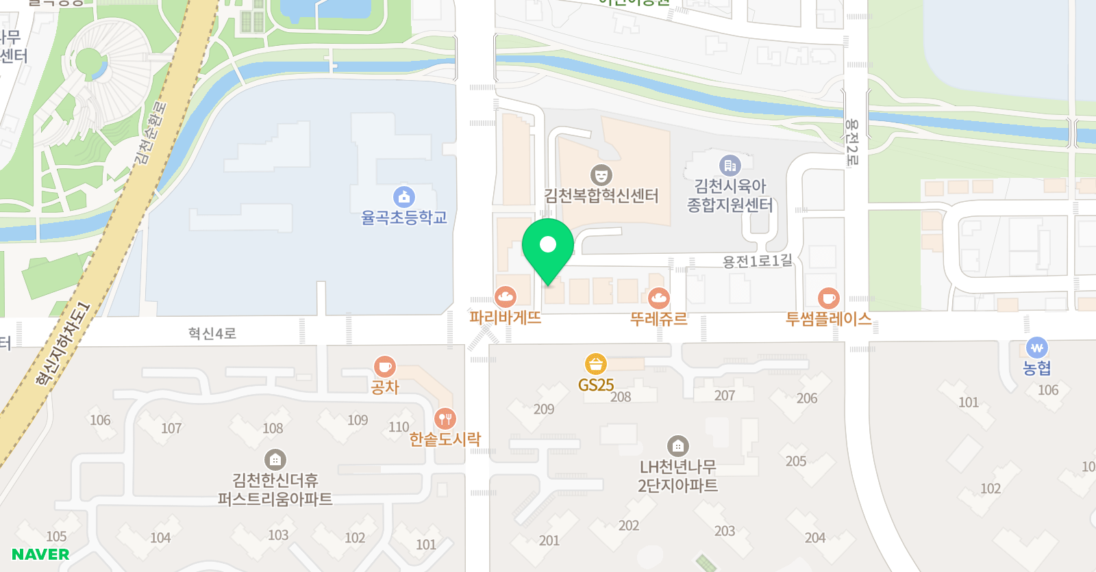 오쌤 수학학원 김천율곡본원 위치