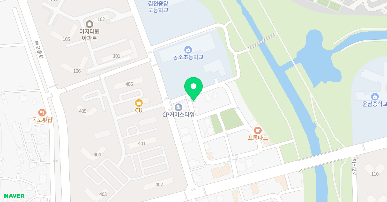 늘푸른 태권도 위치