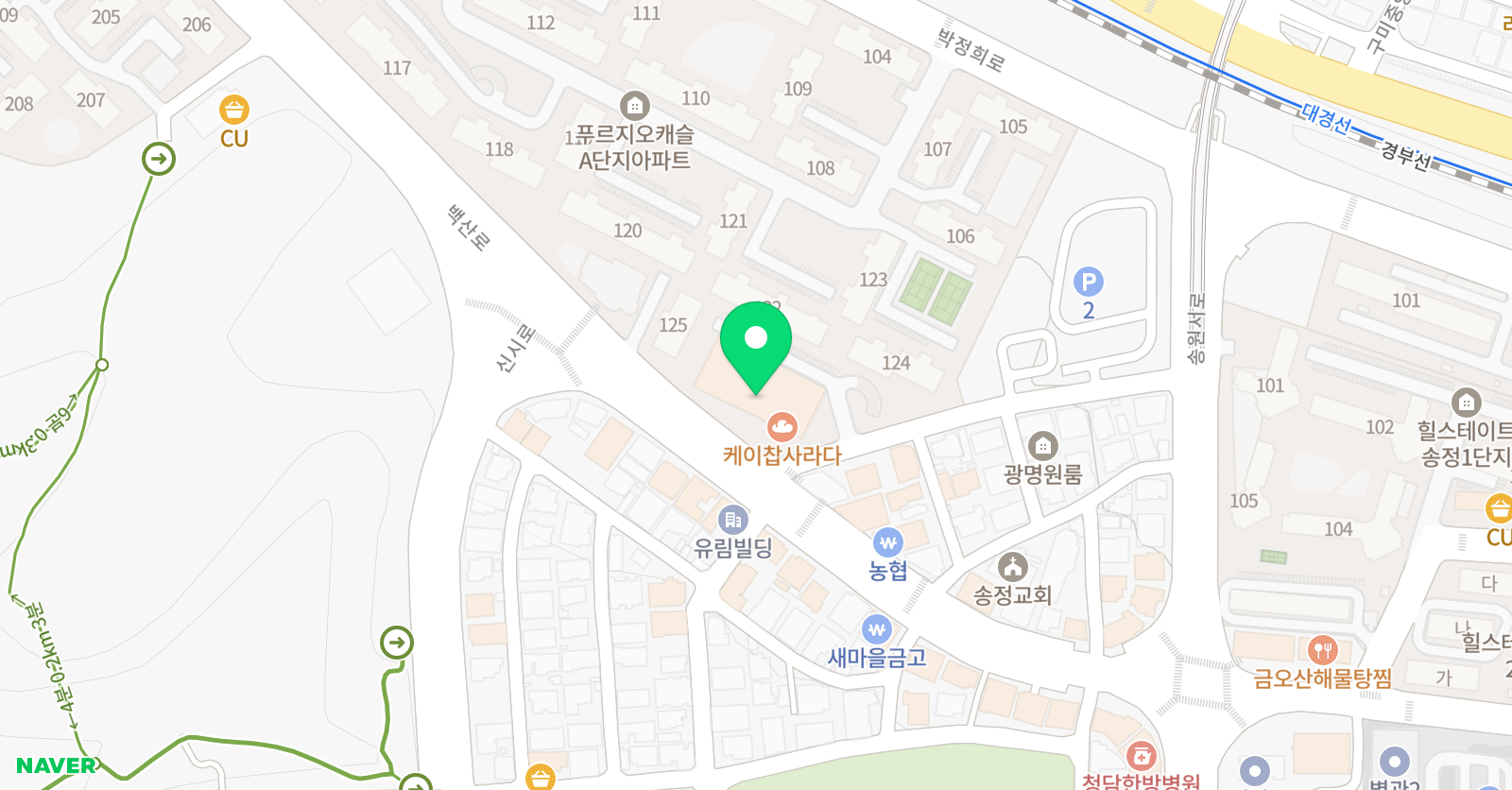 링키영어 송정푸르지오캐슬점 위치