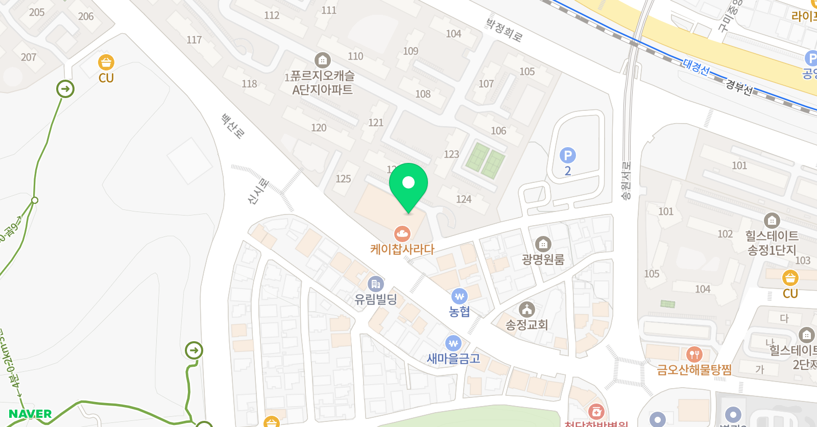 엠아이엘 수학학원 송정학원 위치