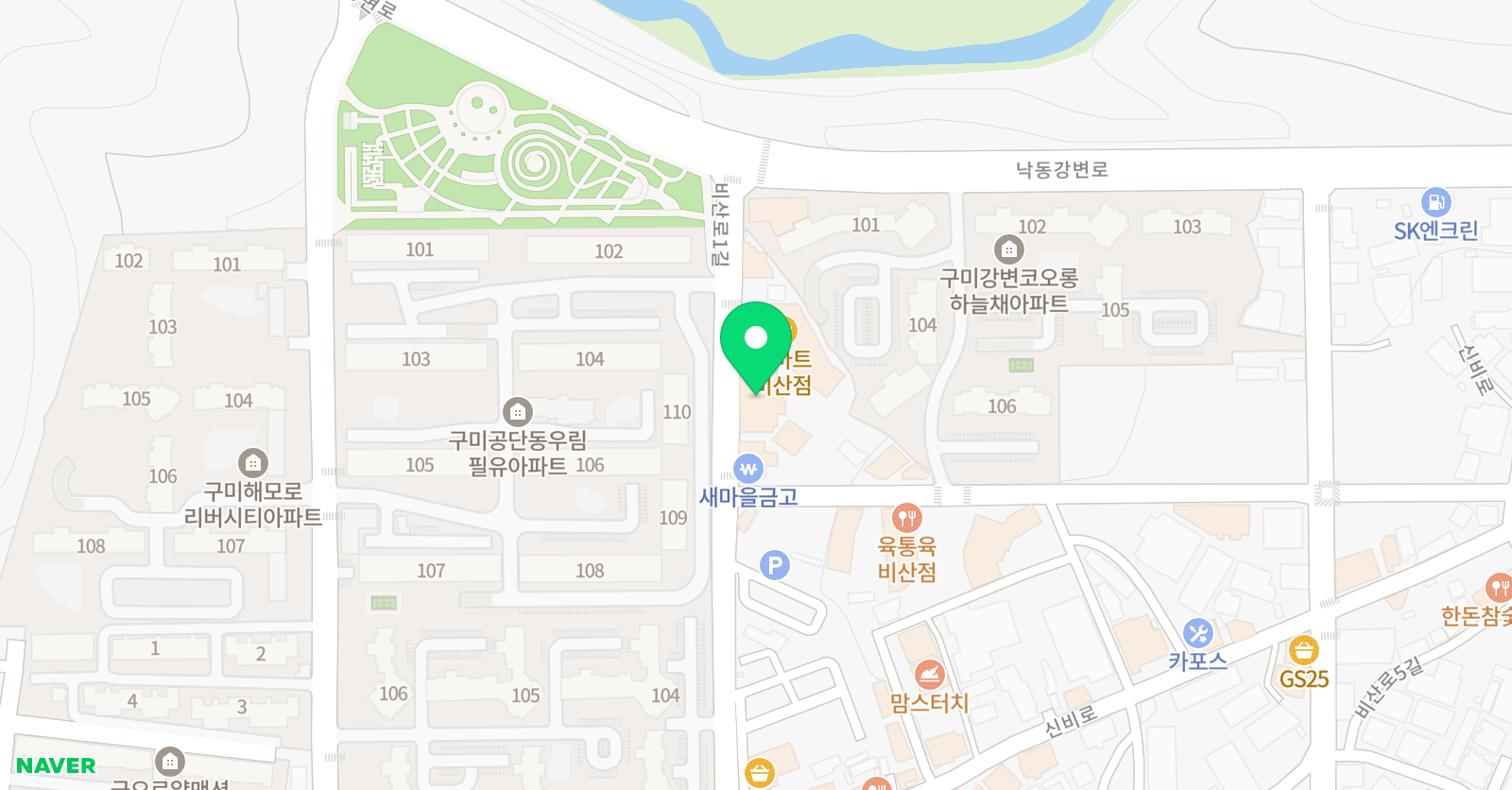 EiE고려대 어학원 구미비산캠퍼스 위치