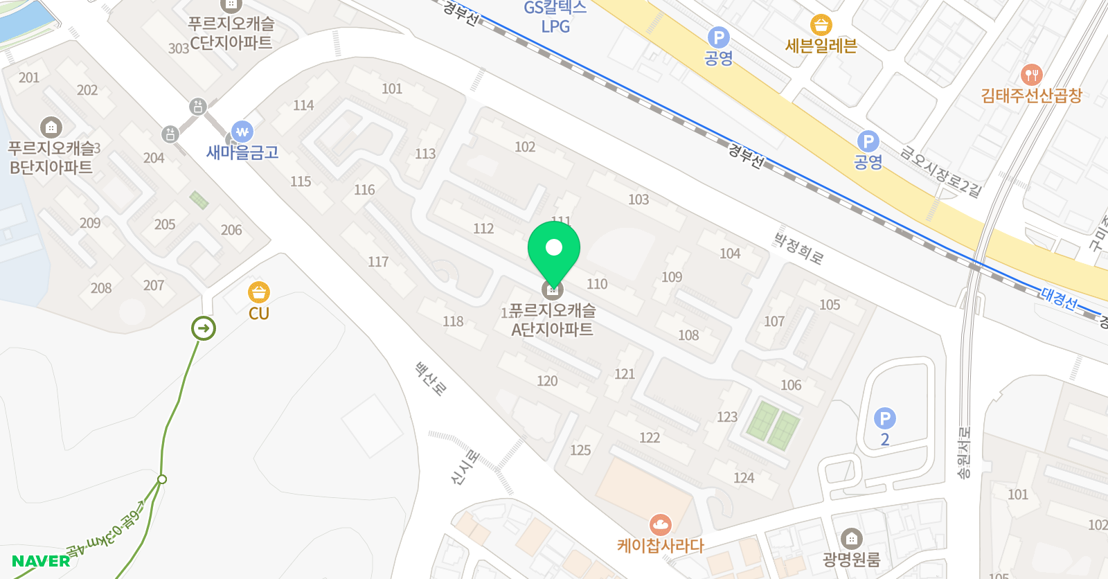 루트원수학학원 위치