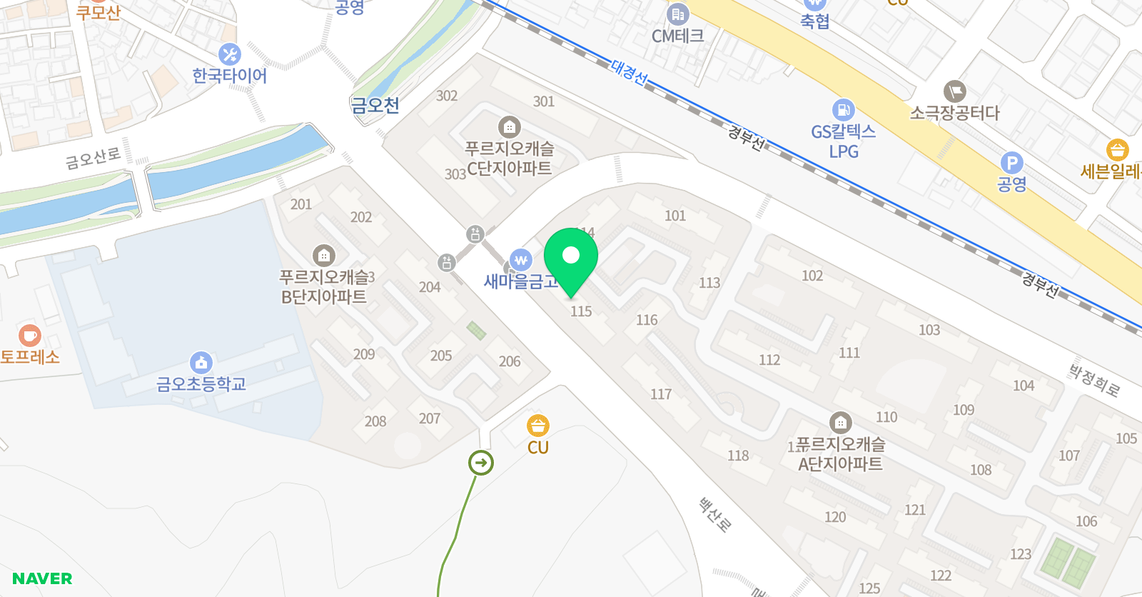 기탄 사고력교실 송정푸르지오캐슬점 위치