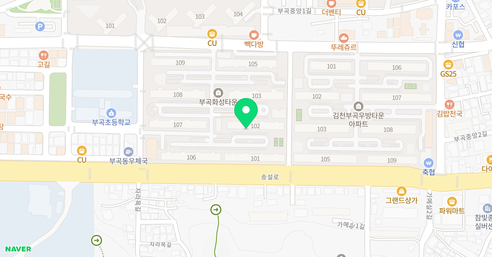 기탄사고력교실 김천부곡 화성점 위치