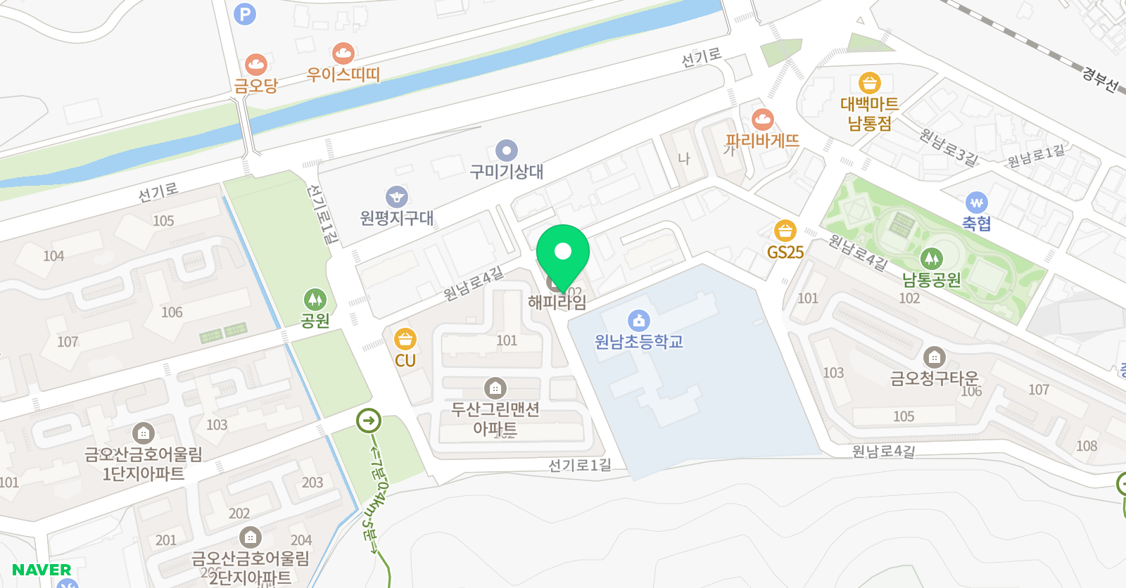 안쌤 창의수학 뮤엠 영어학원 위치