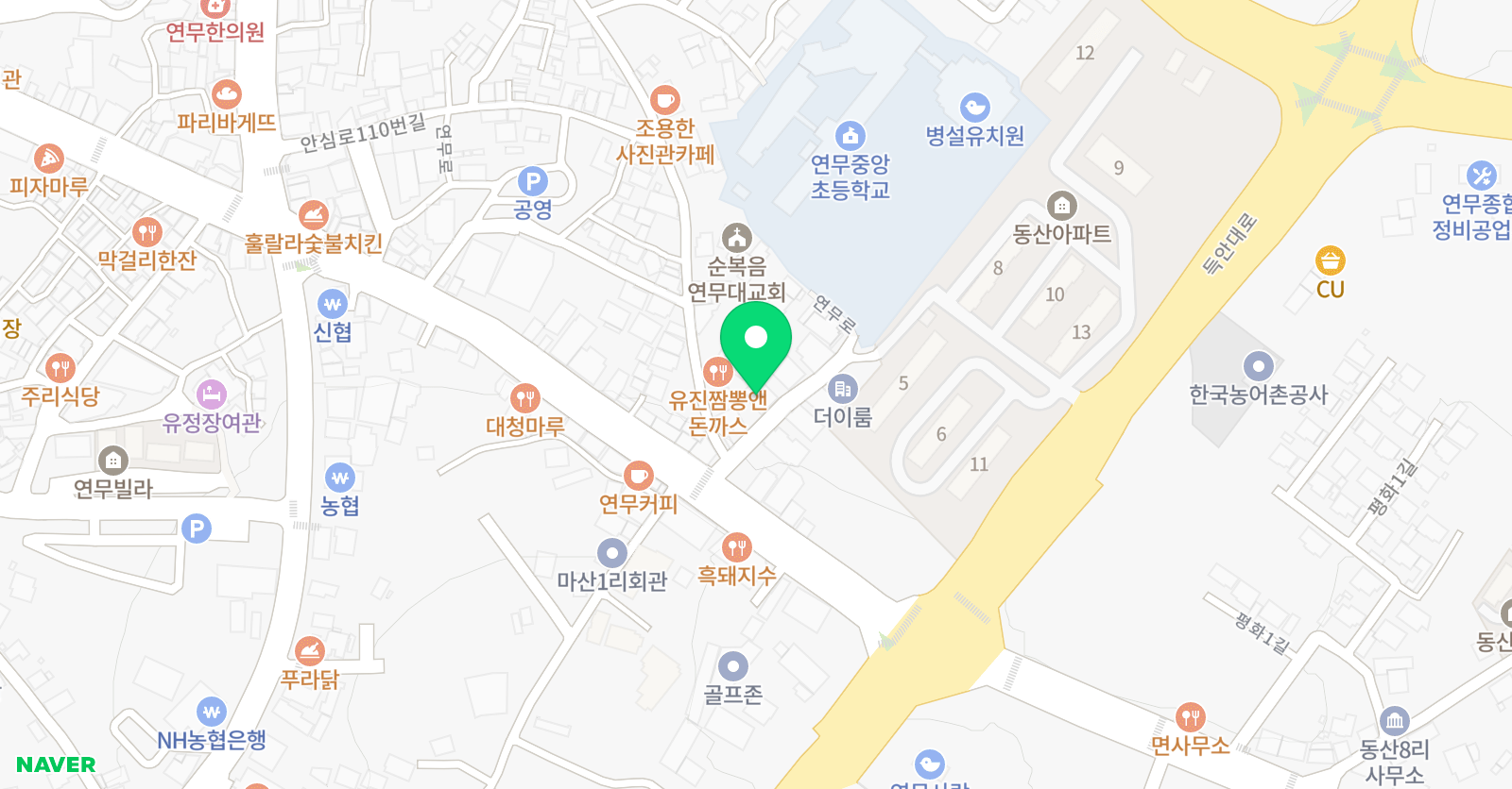 원탑 학원 위치