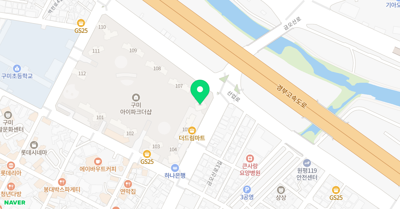 기탄사고력교실 원평아이파크점 위치