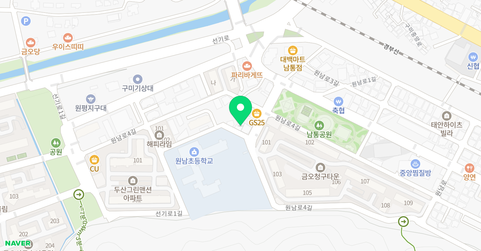 통문장영어 조은쌤 수학학원 위치