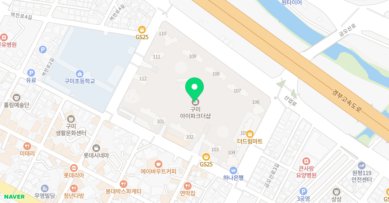 홈런스마트 학습센터 아이파크더샵점 위치