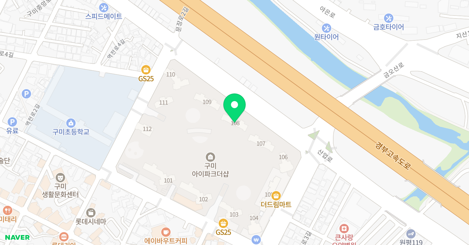 빨간펜 수학의달인 구미아이파크더샵점 위치