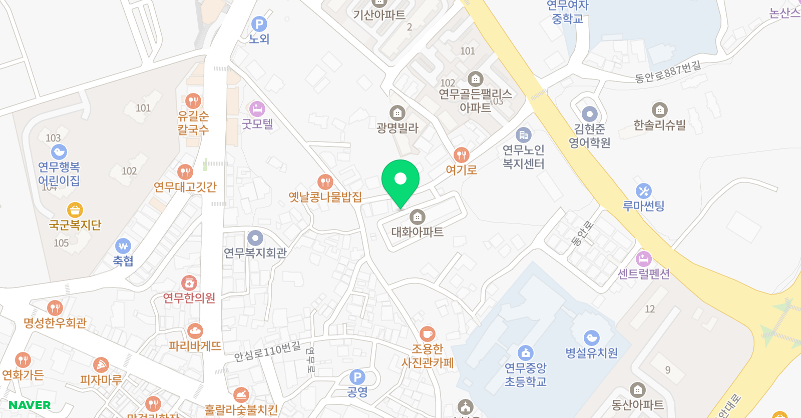 이룸 종합학원 위치