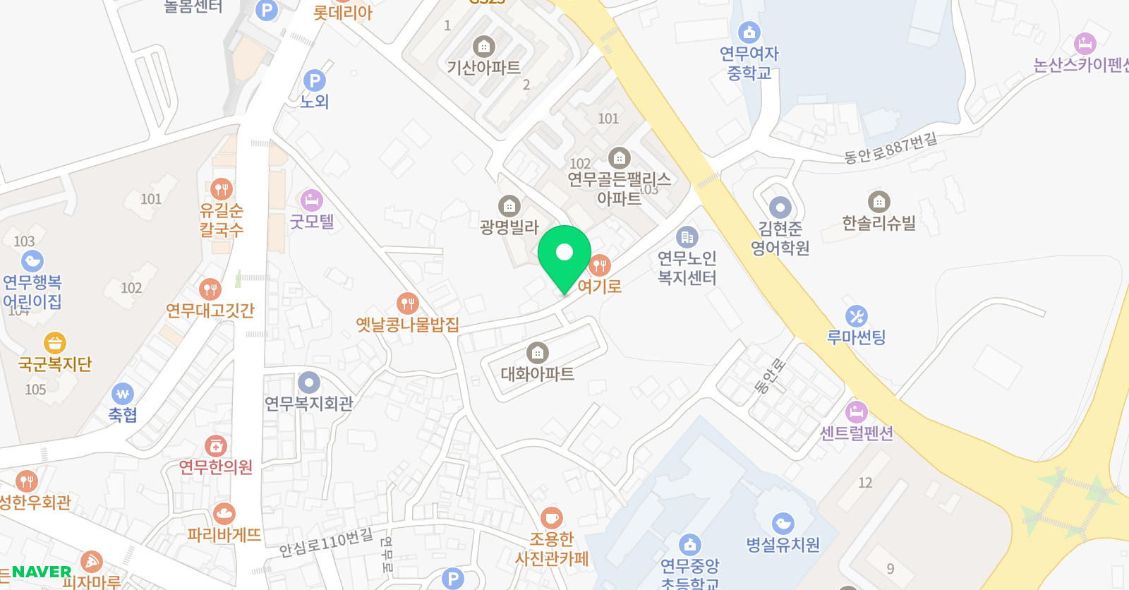 꿈모아 음악학원 위치