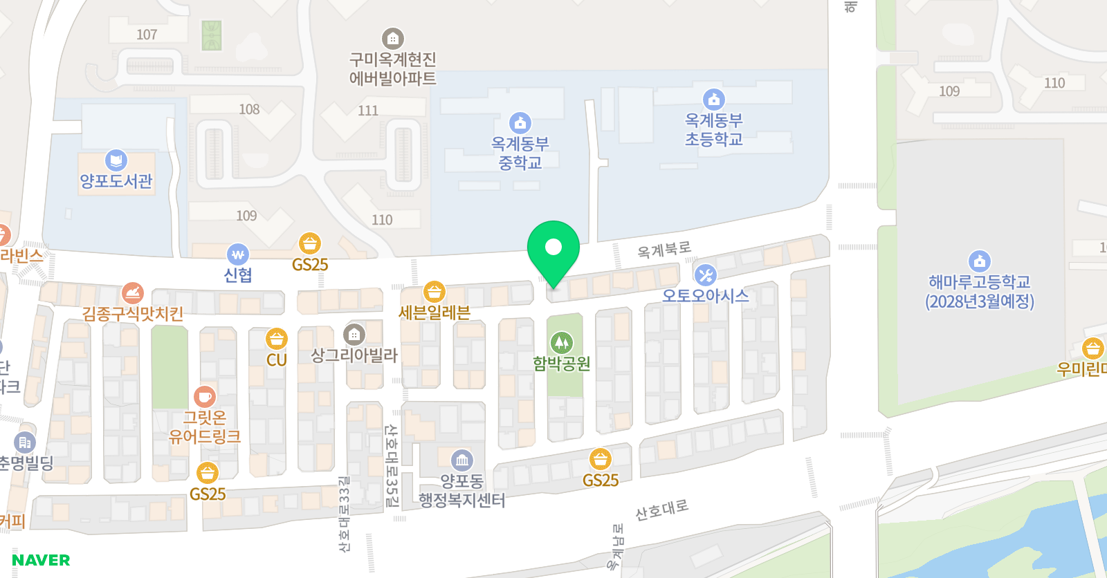 정샘 학원 위치