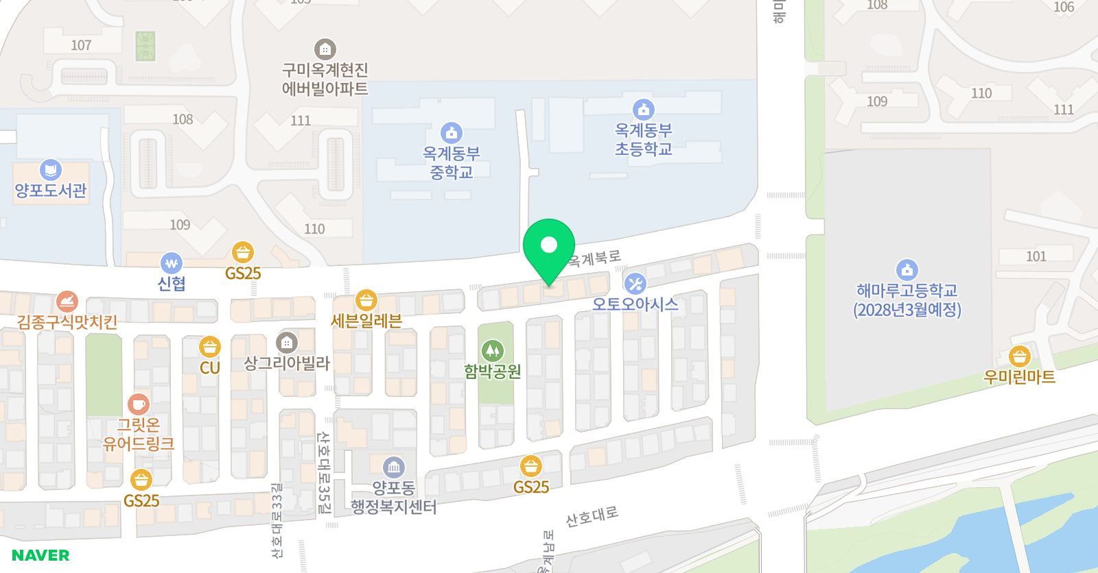 프론티어 영수옥계학원 위치