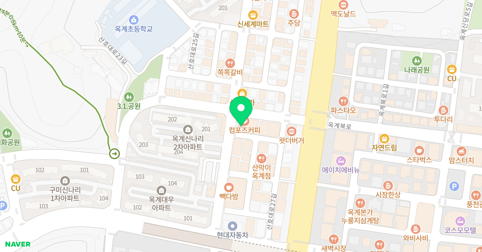 아이엠 영어수학학원 위치