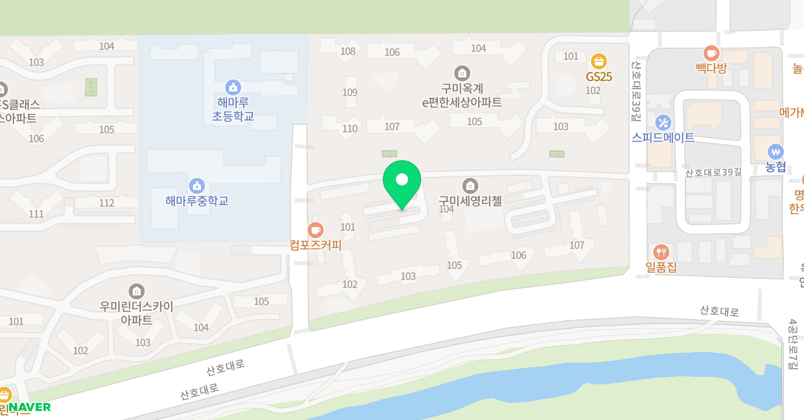 아소비 구미 옥계세영리첼점 위치