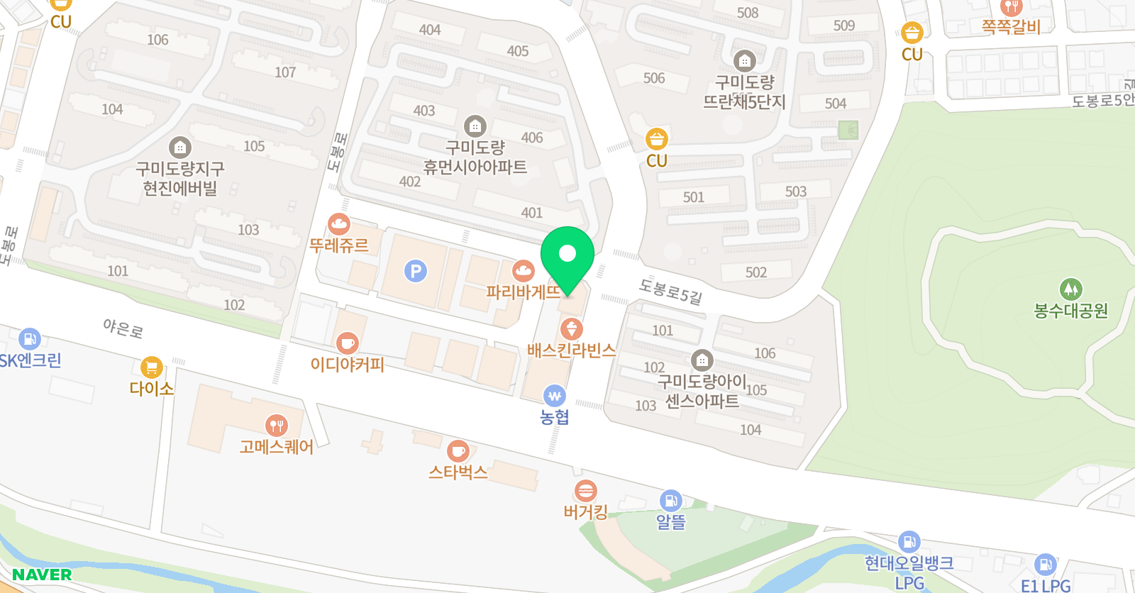 JS정샘 수학학원 위치