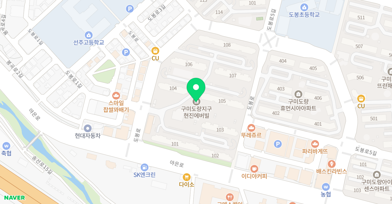 한우리독서토론논술 현진홈스쿨 위치
