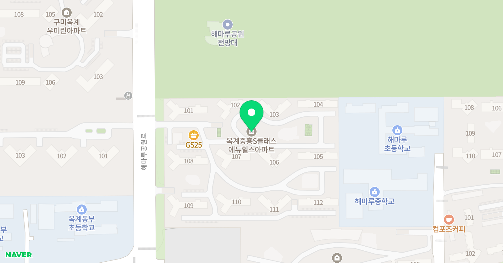 한우리독서토론논술_옥계중흥1차홈클럽 위치