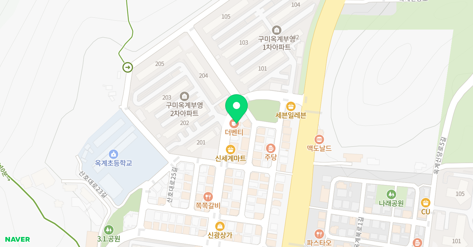 윤선생우리집앞 영어교실 옥계부영점 위치