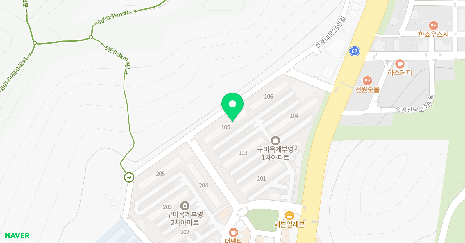 기탄 사고력교실 옥계부영교실 위치