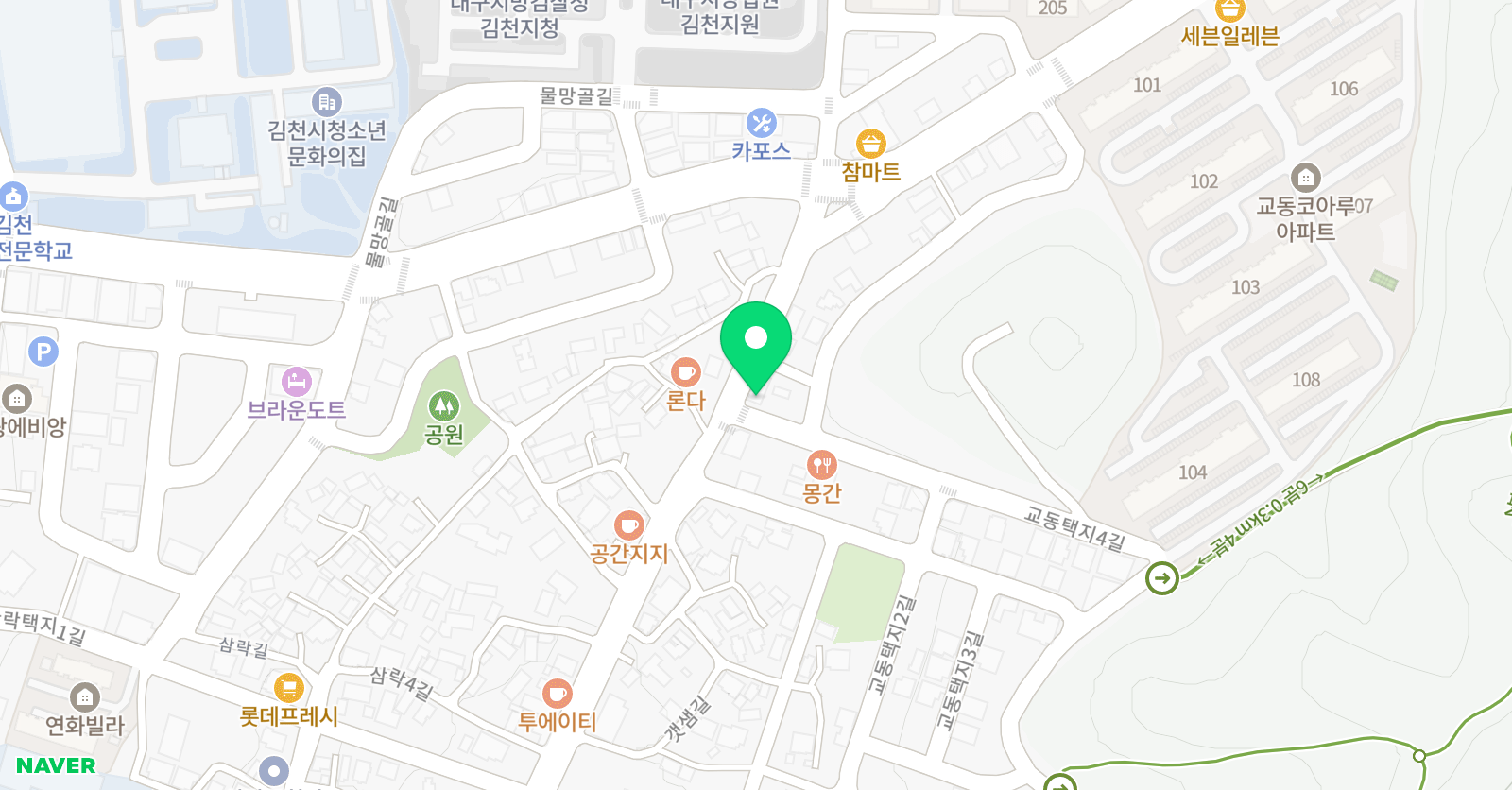 석사드림태권도장 위치