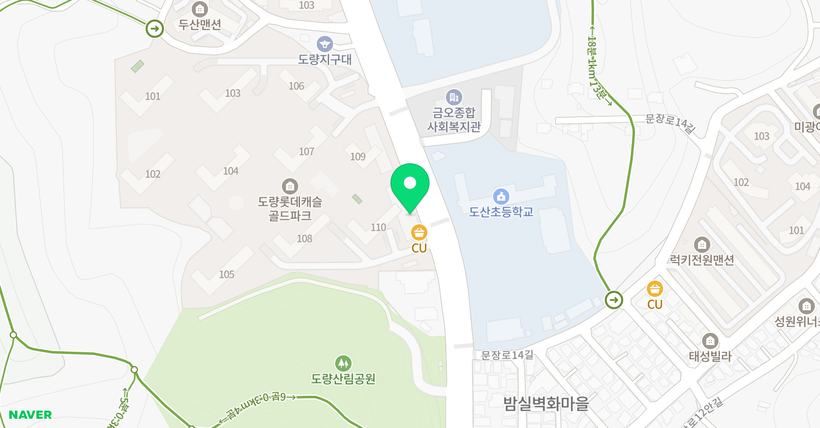 기탄사고력교실 도량캐슬교실 위치