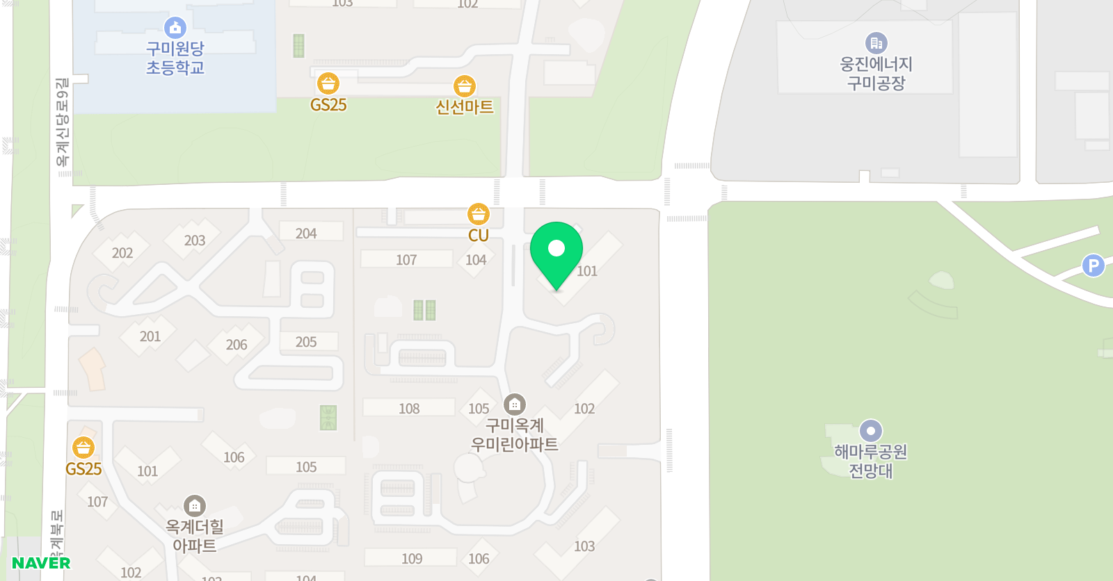 기탄 사고력교실 옥계우미린1차점 위치