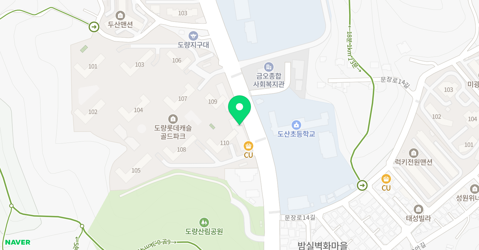 리더스 태권도장 위치